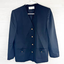 Christian Dior Vintage Wool Button Front Blazer 12