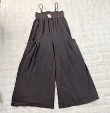 Free People Movement Jumpsuit Women Medium Hot Shot Strappy Gray M New