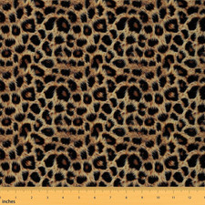 Brown Leopard Print Upholstery Fabric for Chairs - Wild Animal Hide Outdoor Fabr