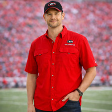 Columbia PFG Tamiami 1X Red Georgia Bulldogs UGA Omni-Shade Shirt Vented Fishing