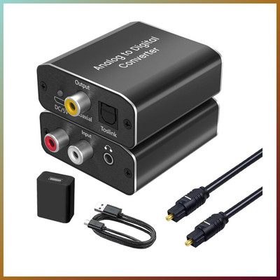 Audio Konverter RCA 3,5mm Toslink SPDIF Wandler 192kHz 24Bit Digital Analog