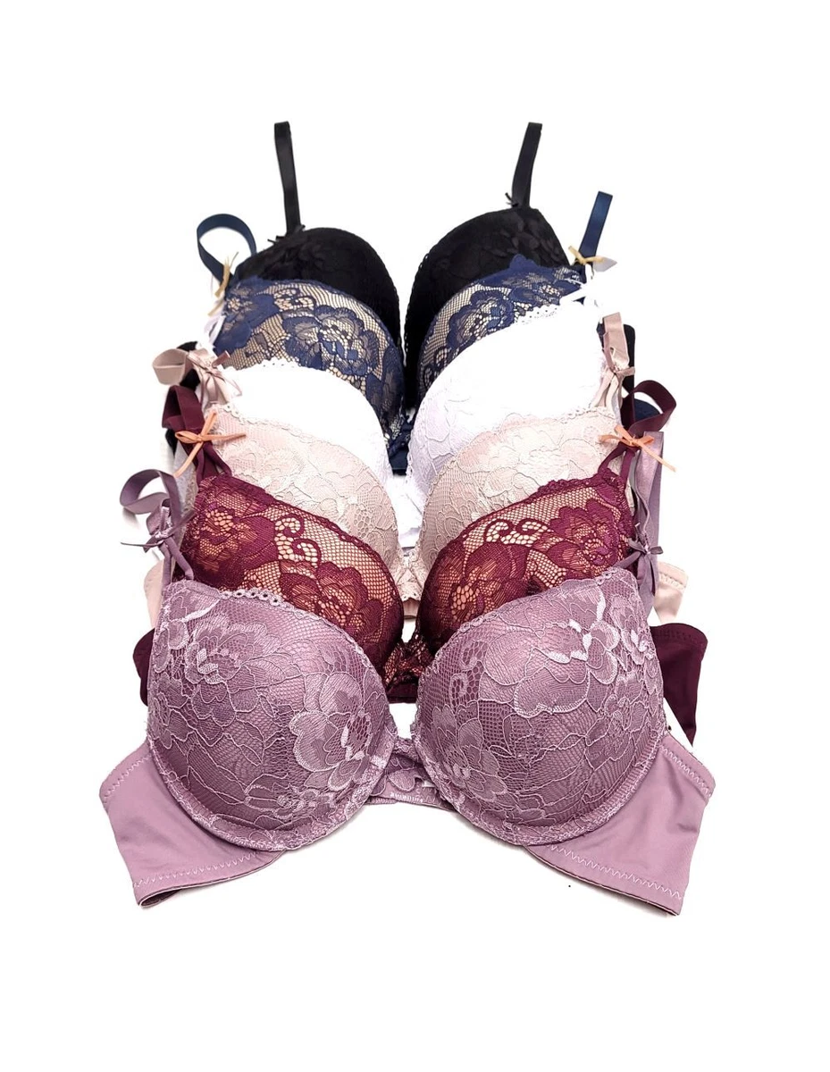 Lace Trim Non-Wired Non-Padded Bras 2 Pack, Lingerie