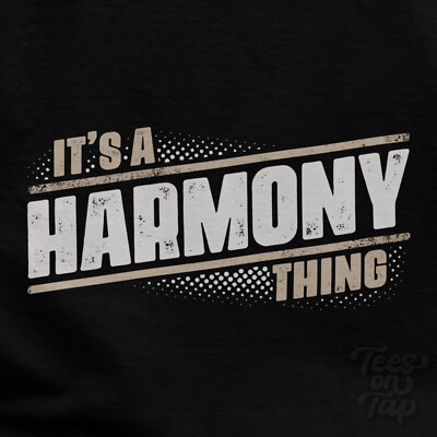 IT'S A HARMONY THING T-SHIRT Name Nachname lustig Familie Geschenkidee