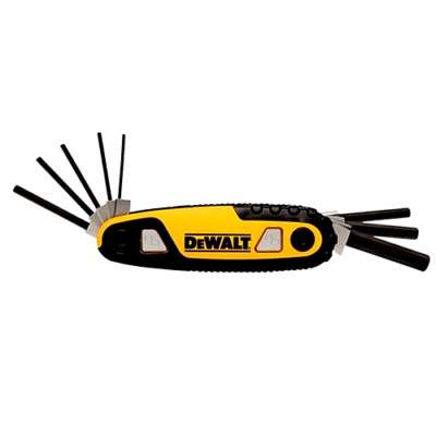 DEWALT Folding Hex Key Wrench Set 8 pc Allen SAE CHN DWHT70262