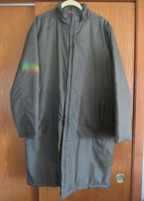 Christian Lacroix Homme Trench Rain Coat Size Large Olive Green Long Nylon