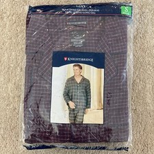 VTG Knightsbridge Pajamas Mens S 2 Piece Long Sleeve/Leg Burgundy. CSP-1