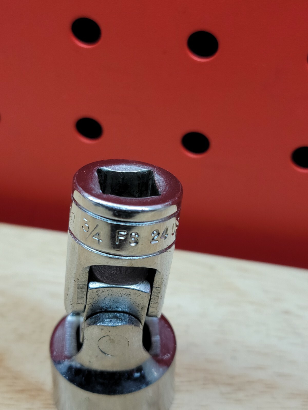 Snap-on Tools FS24 3/4" 6 Point 3/8" Drive Swivel Universal Flex Shallow Socket