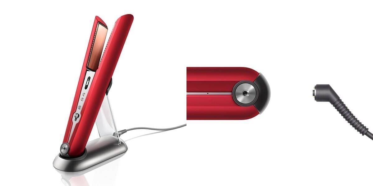 Dyson Corrale Red / Bright Nickel Storage Box with Pouch From