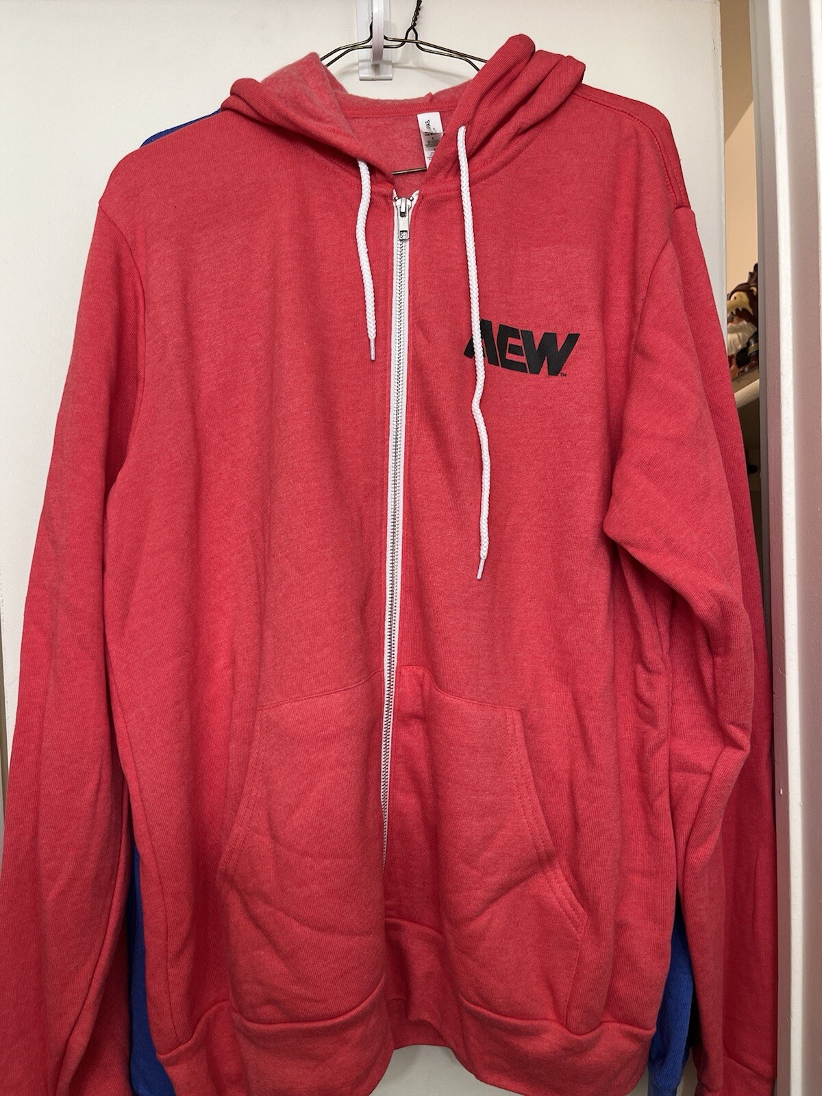 Red AEW Zip Up Hoodie (Size Large)