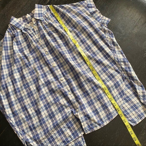 Madewell Central Plaid Split Back Button Front Top - image 10