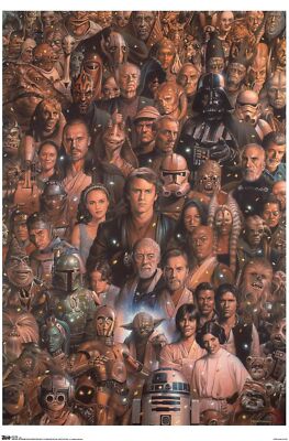 Trends International Star Wars: Saga - Character Collage Wall Poster, 14.725''...