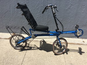 Bike Friday Sat-R-Day folding recumbent, BLUE, ORIGINAL OWNER, RIDES