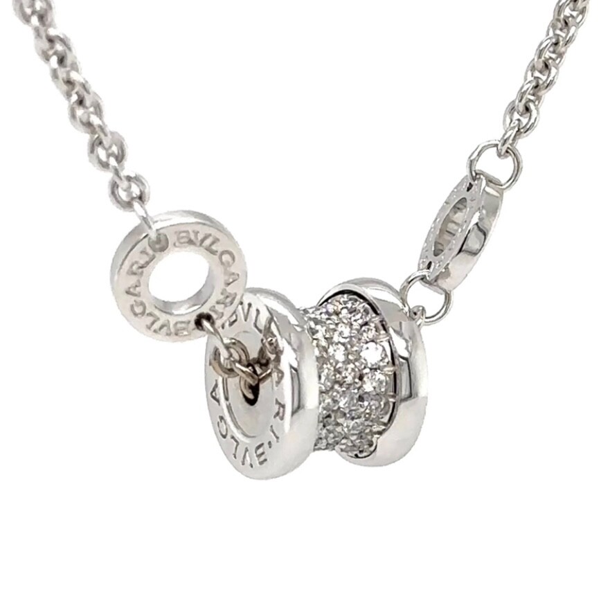 Bvlgari B.Zero 1 18k White Gold Diamond Bracelet  (BR350898) RRP £4580  M/L