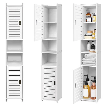 DAYPLUS Waterproof Bathroom Tall Cabinet Free Standing Floor Storage Unit Cupboard NEW