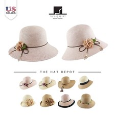 Womens Floppy Summer Sun Beach Wide Brim Straw Hat