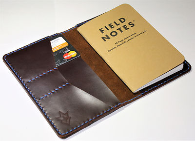 Handmade Leather Case Cover  Field Notes Moleskine Oxblood York Wallet Burgundy 