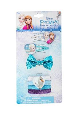 Joy Toy Frozen Set mit 2 Haarklippchen, 1 Haarspange, 4 Zöfpchenhalter