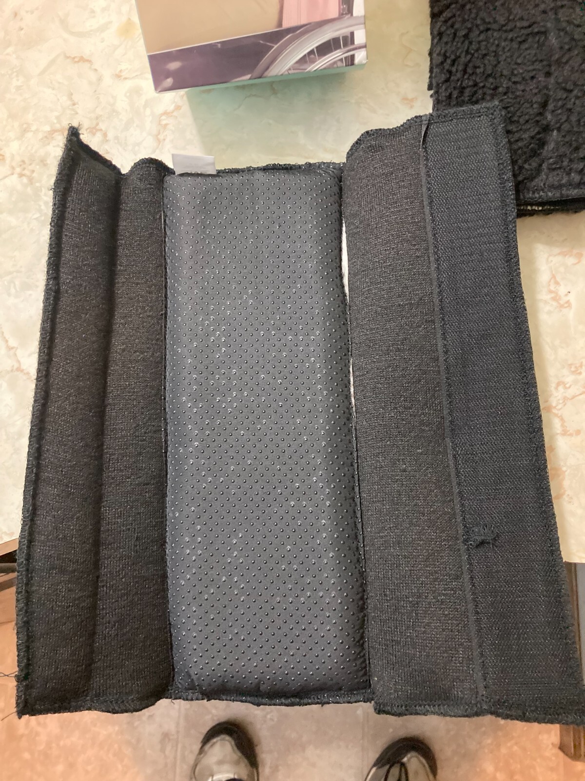 Vive Wheelchair Armrest Cover Memory Foam Black Faux Sheepskin Pad eBay