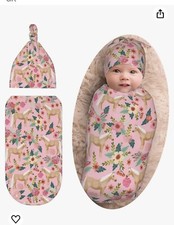 Baby Swaddler Set- Hat Included- Newborn