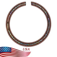 1X Acoustic Guitar Rosette Inlay Abalone Shell Rosewood Luthier sound hole B13