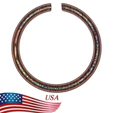 1X Acoustic Guitar Rosette Inlay Abalone Shell & Rosewood Luthier sound hole B13