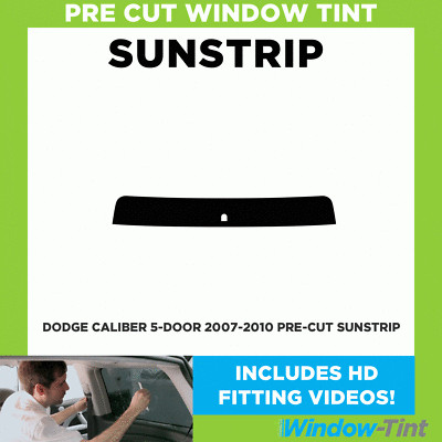 Vor Cut Getönt Sonnenstreifen - Für Dodge Caliber 5-door 2007-2010 - 5% Limo