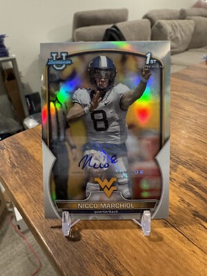 Nicco Marchiol 2022 Bowman U. Chrome 1st Rookie Refractor Auto #/499    WVU