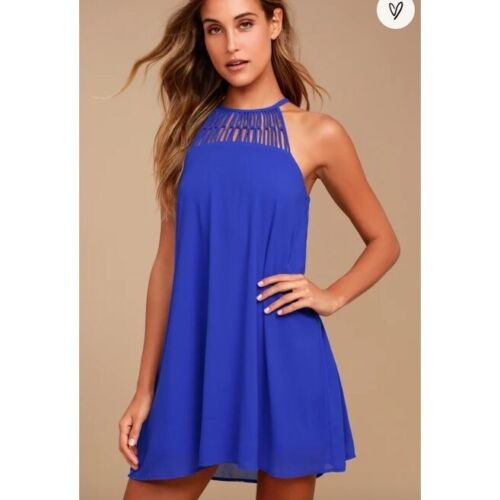 LULUS Tell Me Royal Blue Swing Dress WOMAN'S Size… - image 1