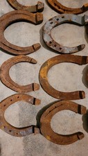 Antique style used steel horseshoes, qty. 20, orthopedic style. With heels