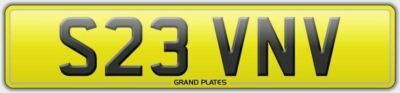 S23 VNV STEVEN V CHERISHED REGISTRATION NUMBER PLATE ASSIGNED FREE STEVE NO FEES