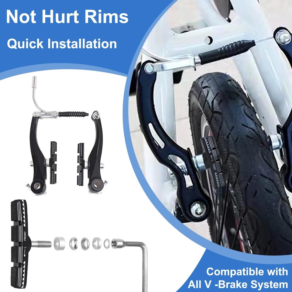 Bike Brake Pads Set, 70mm Universal VBrake Blocks for Mountain and