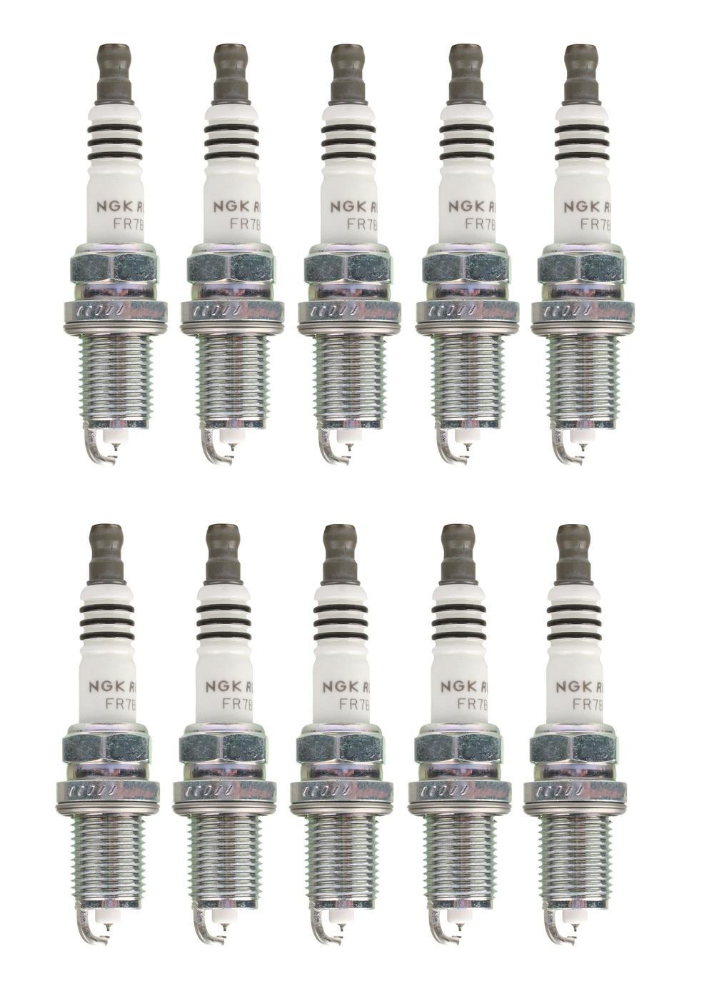 NGK 92400 FR7BHX-S Set 10 Ruthenium HX Spark Plugs For Audi R8 5.2L V10 Std Asp