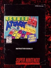 Tetris Attack Nintendo SNES Manual Only  Instruction Booklet