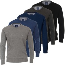 REDMOND Herren Basic Strick Pullover Rundhals...