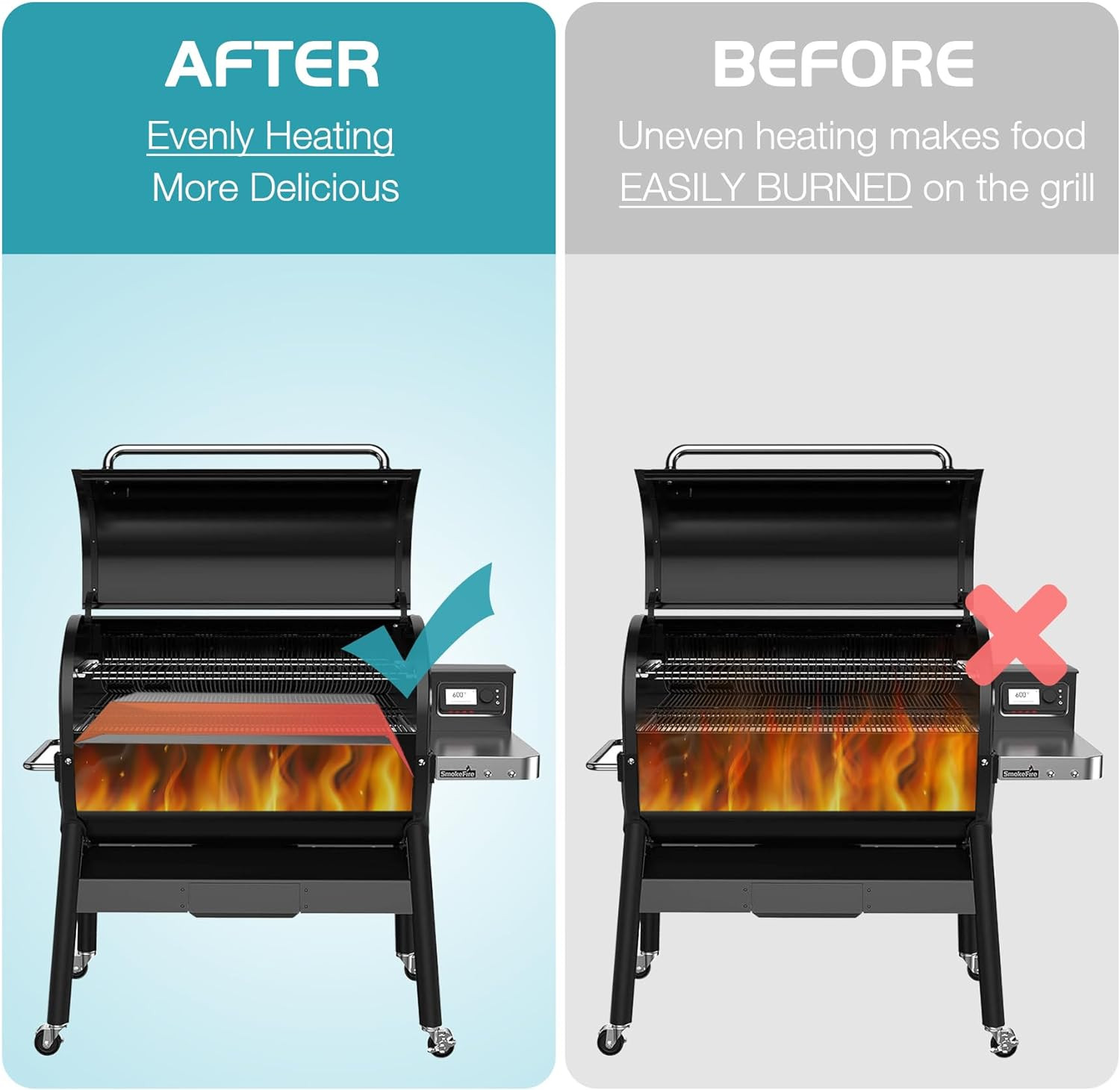 Grill Heavy Duty Stainless Drip Tray Heat Baffle Replacement Parts for Traeger