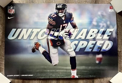 NFL Chicago Bears Alshon Jeffery Nike Untouchable Speed Light Box Poster Sign - Image 1 of 4