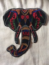 Large Elephant Sew On Applique, 22x24.5 cm, Patch, Appliqué