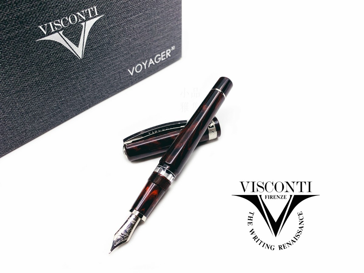 Visconti Ltd Edition Voyager 30 Ebonite Sterling Burgundy Red