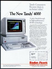 1987 Tandy 4000 32-bit computer photo Radio Shack vintage print ad
