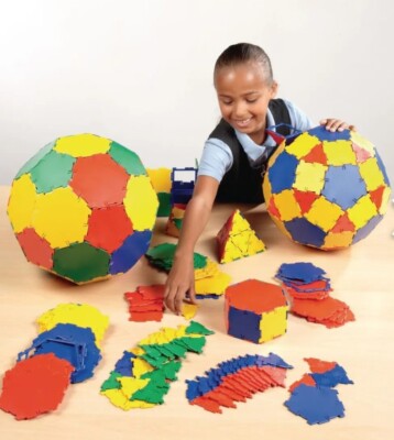Polydron 184-teiliges Geometrie-Mathematik-Set Schule oder Zuhause bester UK-Preis