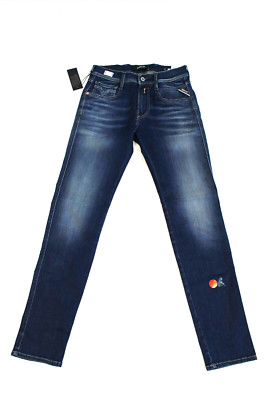 Replay Hyperflex Herren Jeans - Top Stretch Denim - M914 - Blau Denim - W28 L32