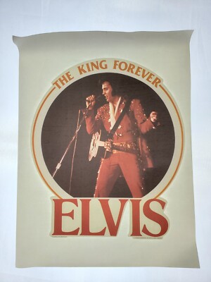 Vintage 1977 Elvis Presley The King Forever T-shirt heat transfer screen print