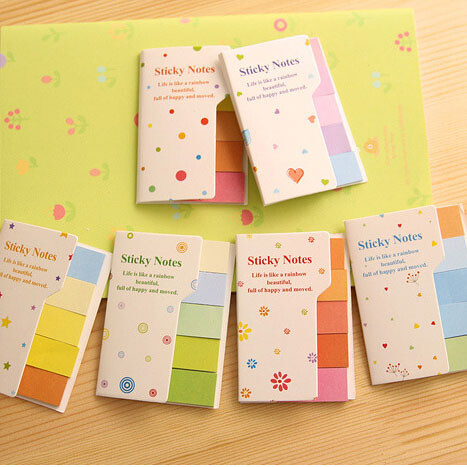 Cute Rainbow Coloured Mini Sticky Notes Page Markers Indexing Tabs - Picture 1 of 10