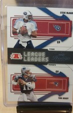 2004 Playoff Prestige - League Leaders Tom Brady, Steve McNair #LL-6