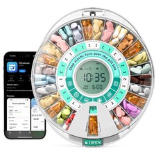 Automatic Pill Dispenser,28-Day Smart Bluetooth Pill Box, Easy Setup