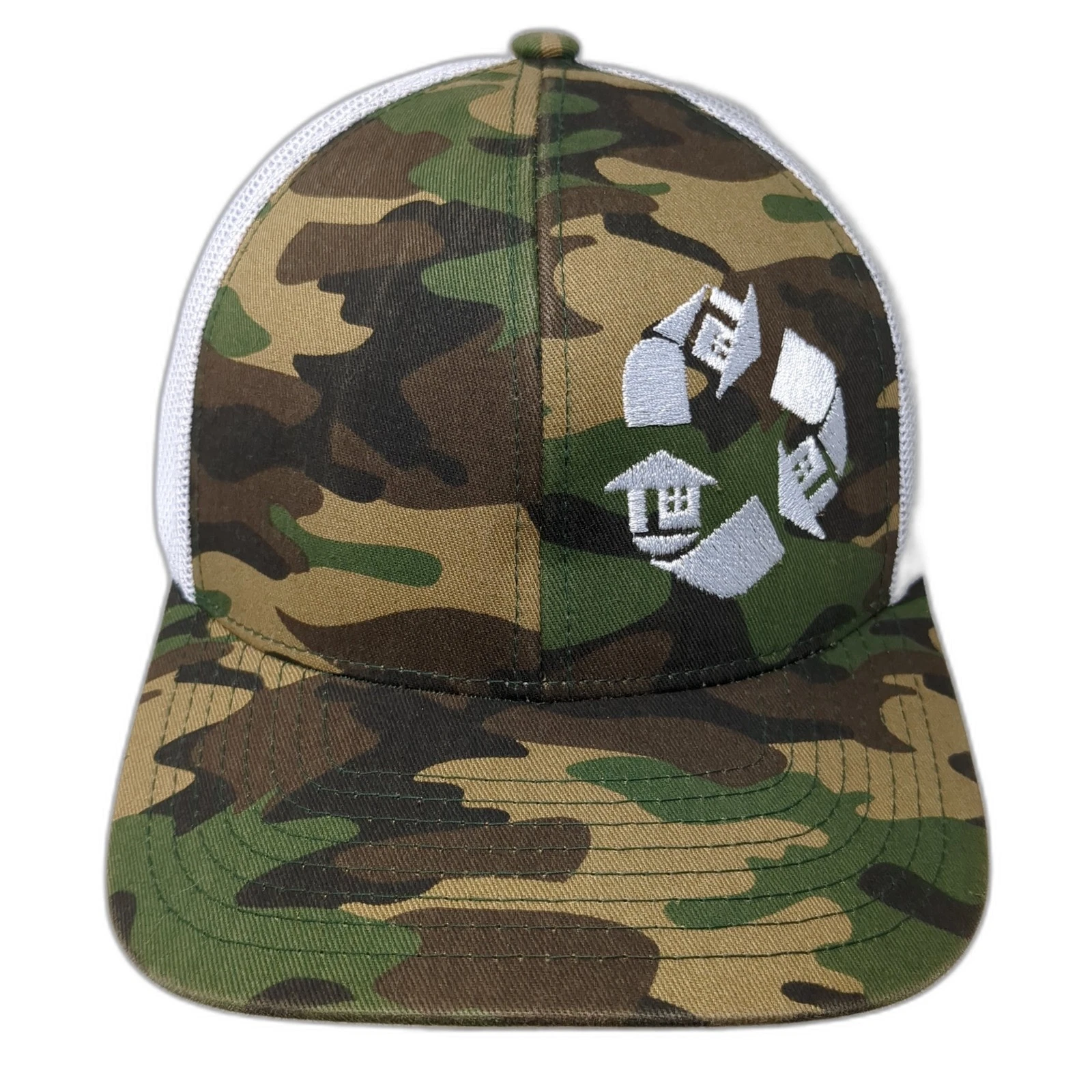 Pacific Headwear Snapback Trucker Hat Multicolor Camo One Size Embroidered