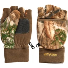 Hot Shot Bulls-eye Pop-top Mitten Large Realtree Edge