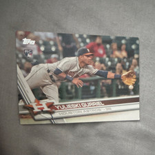 Topps 2017 Yulieski Gurriel #299 RC Rookie Houston Astros MLB Baseball Card. rookie card picture