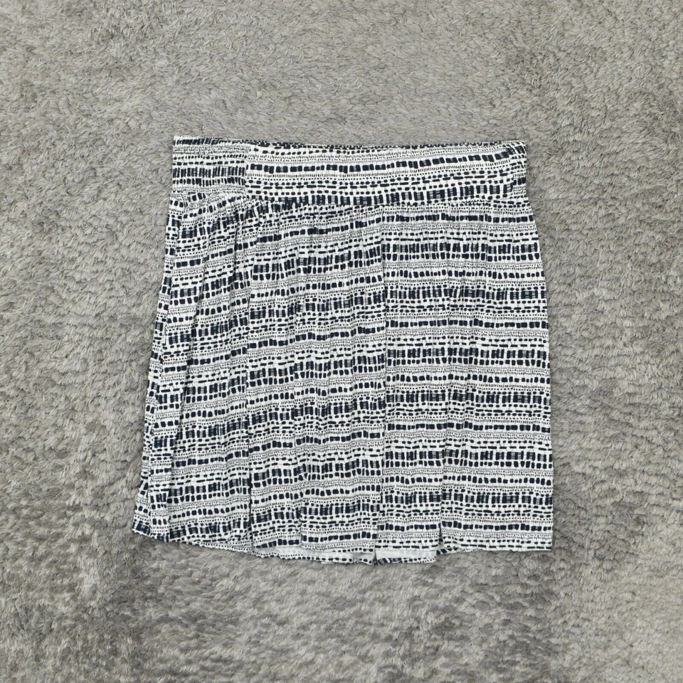 Lane Bryant 女式 18/20 码百褶裙蓝色人造丝几何图案拉 — 第 2/4 张图片