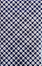 Blue Gingham Bias Small Check Vinyl Flannel Back Tablecloth 52x52 Inch Square